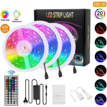 5M RGB 5050 Waterproof LED Strip light SMD 44 Key Remote 12V US Power Full Kit